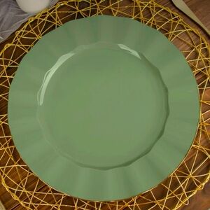 We have 150 Jade Chargers from wedding, never used. Ready to ship.